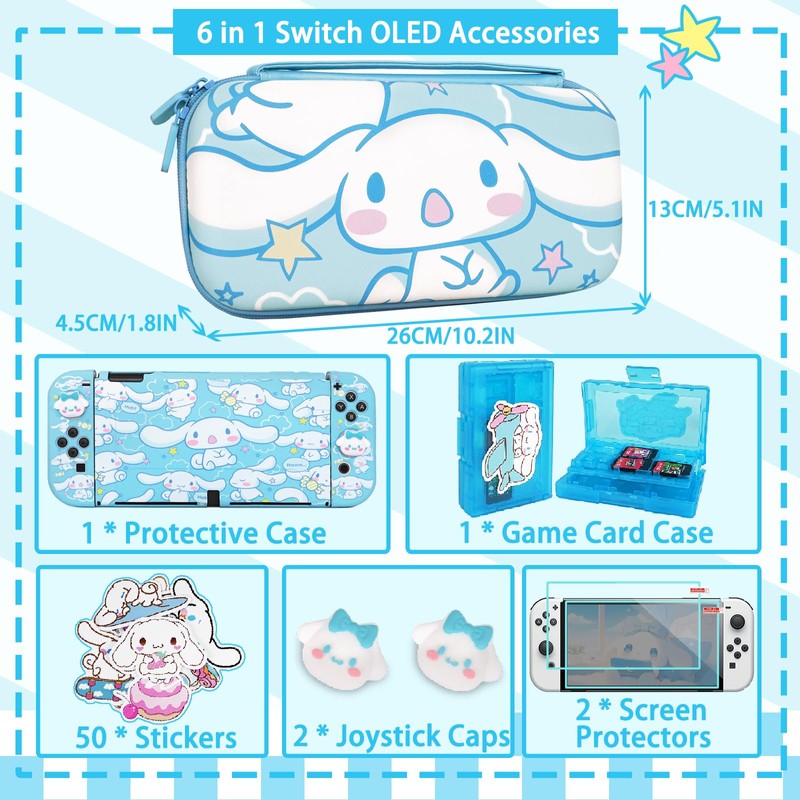 TIKOdirect Carrying Case for Switch OLED, Cute Portable Travel Bag