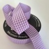 Micomon Purple and White Woven Edge Plaid Ribbon 100% Polyester