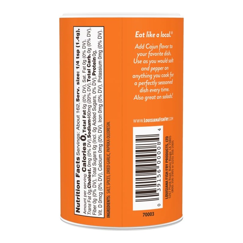 Louisiana Fish Fry Cajun Seasoning - Flavorful All-Purpose Seasoning 8