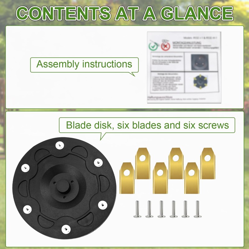 DGMI 6 Blade Disc, Robotic Lawnmower Blade Disc with Segway