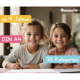 Quatschkopf Girls, City Country River Girls Variant, Game Pad with 35 Fun and Creative Categories, Gift Idea for Children Teenagers, Large Pad DIN A4, Girls' Evening Game from 9 Years