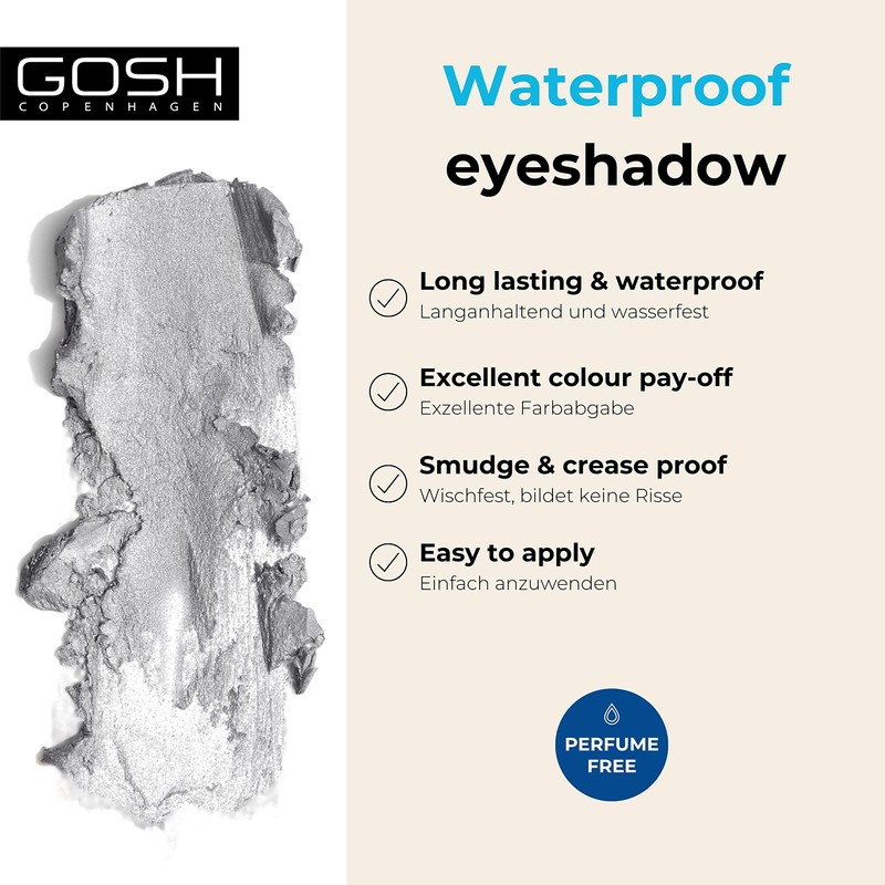 GOSH Mineral Waterproof Eye Shadow, Rotating Eyeshadow Pen with Creamy