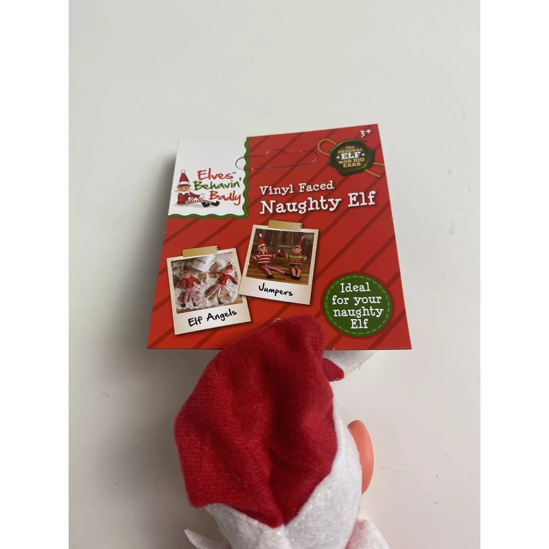 Pms Vinyl Faced Naughty Christmas Elf Red White Holiday Toy