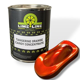 LiME LiNE Tangerine Orange Candy Concentrate, Automotive Solvent Based Transparent Paint Over Pearls, Metal Flake and Metallics (1 Pint)