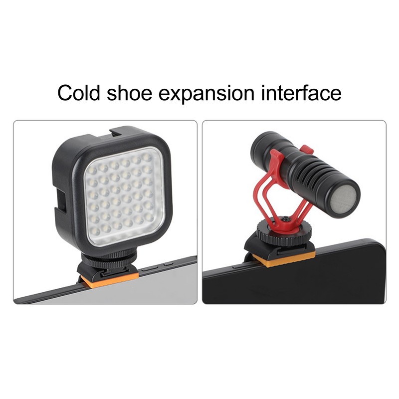 Dual Phone Extension Holder Cold Shoe Adapter Mount Mobile Phone