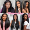 Mihugass Seamless PU Yaki Straight Clip in Hair Extensions Real