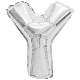 XXL Luftballons Foil Balloons, Helium Balloons, Letters, Numbers & Characters in Gold, Silver, 80 cm, Large Party Decoration for Birthdays, Weddings, Parties, Plastic, Y - Silver, silver