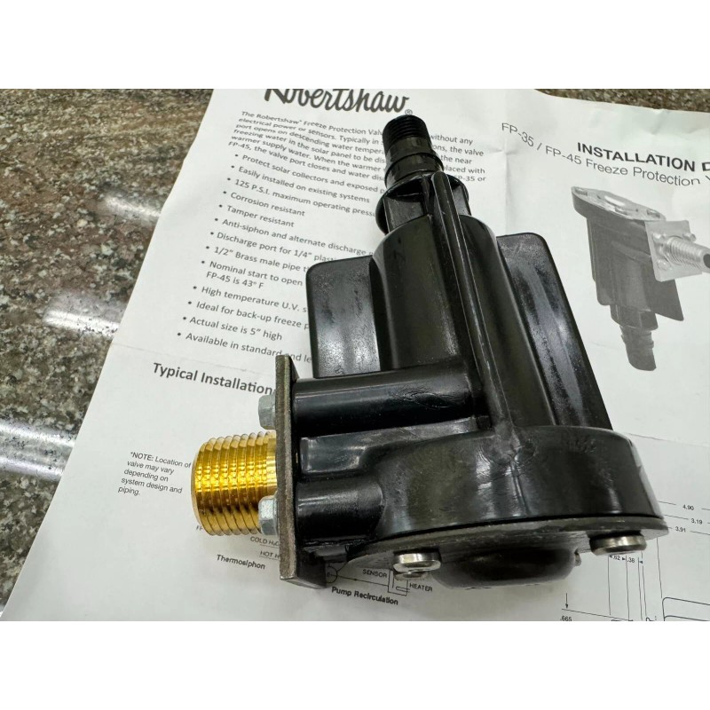 Robertshaw Thermostatic Antifreeze Valve