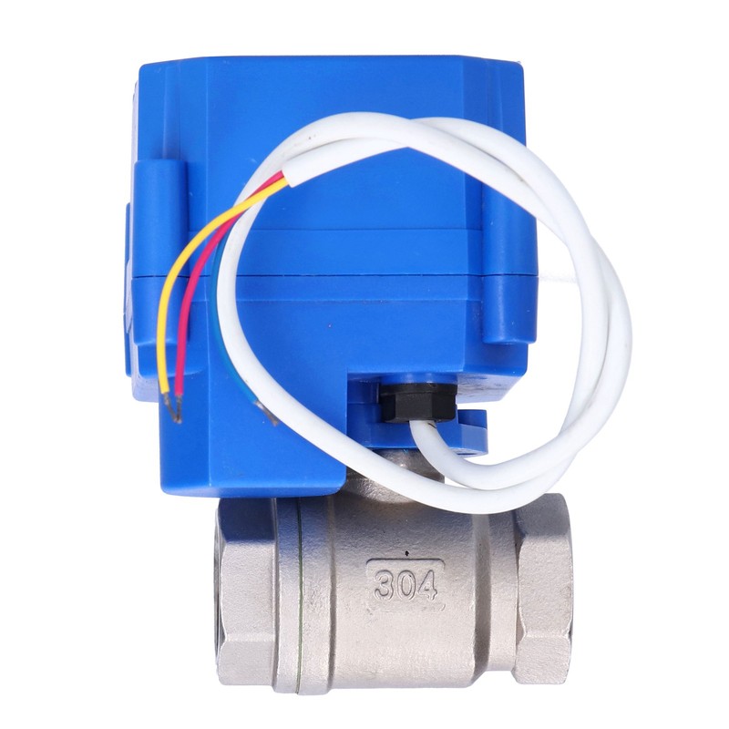 Motorized Ball Valve Stainless Steel Straight Through Mini Hydraulic Fitting