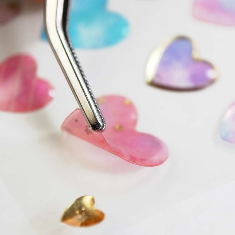 Reward Stickers 3D-003 3D Heart, 3D Decoration, Translucent, 3 Sheets,