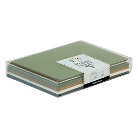 Clairefontaine 20920C - Box of 20 Envelopes + 20 Cosy Christmas Cards - C6 Envelopes (11,4x16,2cm) - 11x15,5cm Cards - Pollen Correspondence - Cosy Christmas Theme - 4 Colours