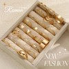 GAUEIOUR 25 Pcs Gold Stackable Rings Set for Women, Simple