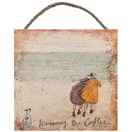 Sam Toft Wooden Wall Art, Multi-Colour, 20 x 20 cm