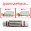 Autarboor Exhaust Flex Pipe, 2.5''x 8''Stainless Steel Heavy Duty Exhaust