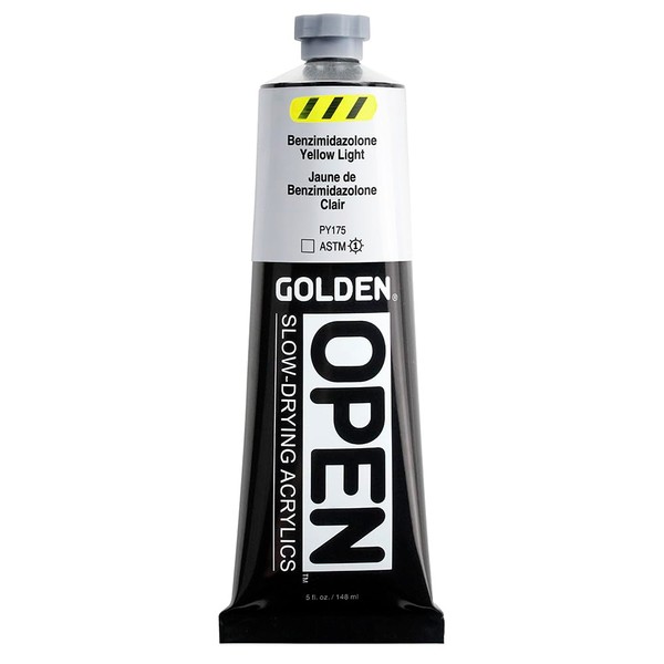 OPEN Slow-Drying Acrylics by GOLDEN, Benzimidazolone Yel Light, 5 fl