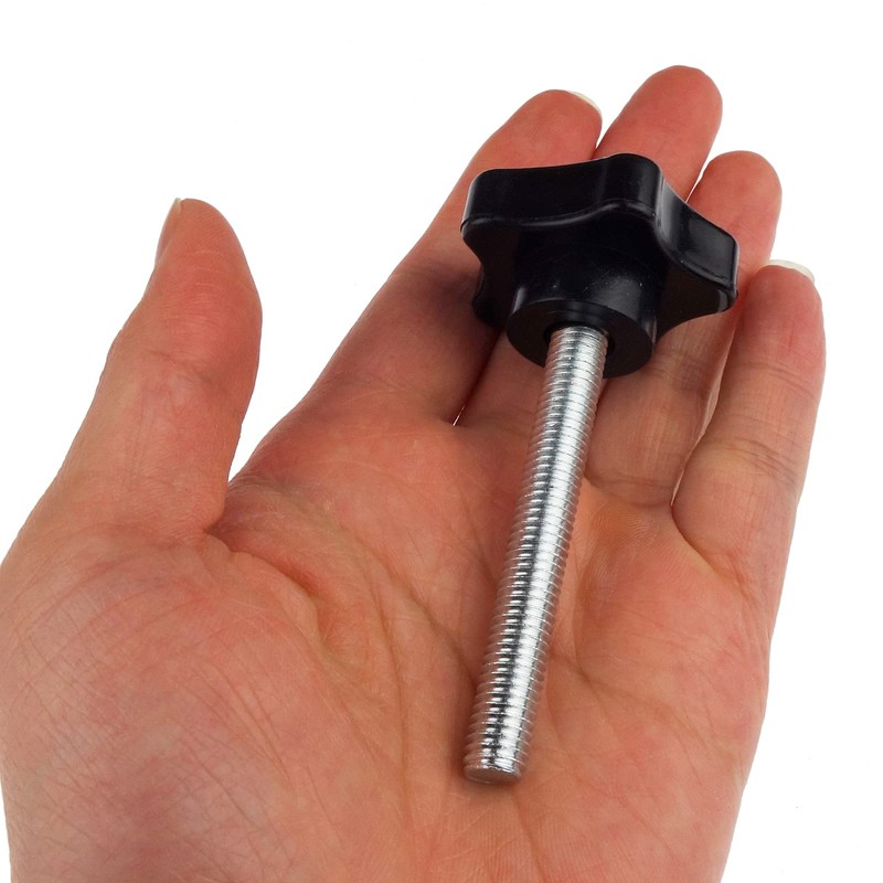 Kasteco 2 Pack Black 8mm(M8) Thread Replacement Star Hand Knob