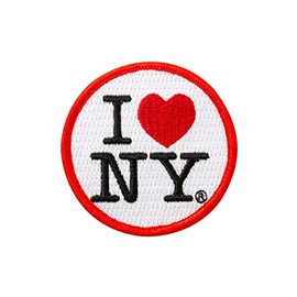 Artisan Owl I Heart New York Decorative Souvenir - Iron-On Embroidery Patch 2.5" (White)