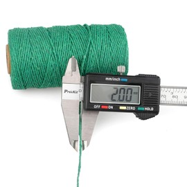 jijAcraft Green Twine String, 328 Feet St. Patrick's Day Bakers Twine String, 2MM Heavy Duty Packing String for St. Patrick's Day DIY Crafts Decoration, Gift Wrapping, Present Craft Wrapping