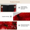 2 Pack Tissue Box Cover Holder, Red Strawberries Print Rectangle