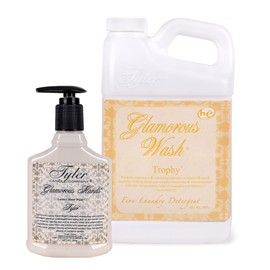 Elanze Designs Tyler Candle TYLER 32 Ounce Glam Laundry Detergent and TROPHY Hand Wash Bundle; set of 2