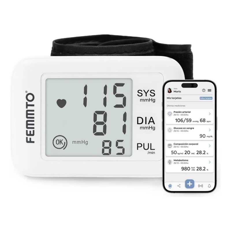 Tensiometro Digital Mueca Aparato Tomar Presion Arterial Medidor Automatico Femmto