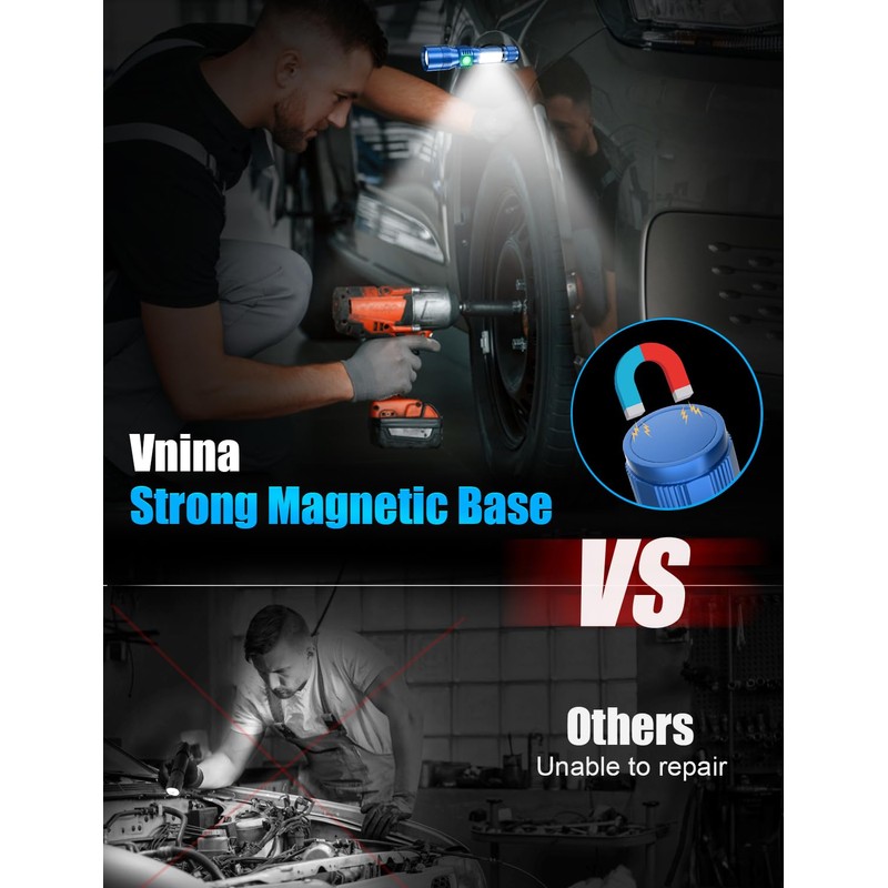 Vnina UV Rechargeable Flashlights Tactical,1000 High Lumens 3 in 1