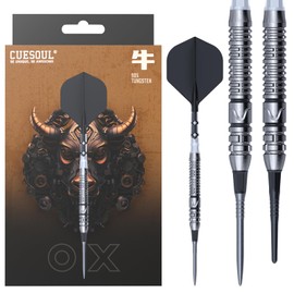 CUESOUL Chinese Zodiac "Cow" 20g OTO Small Thread Tip Soft Tip with Steel Tip Both 90% Tungsten Dart Set ROST T19 2 Colors with Integrated Flight