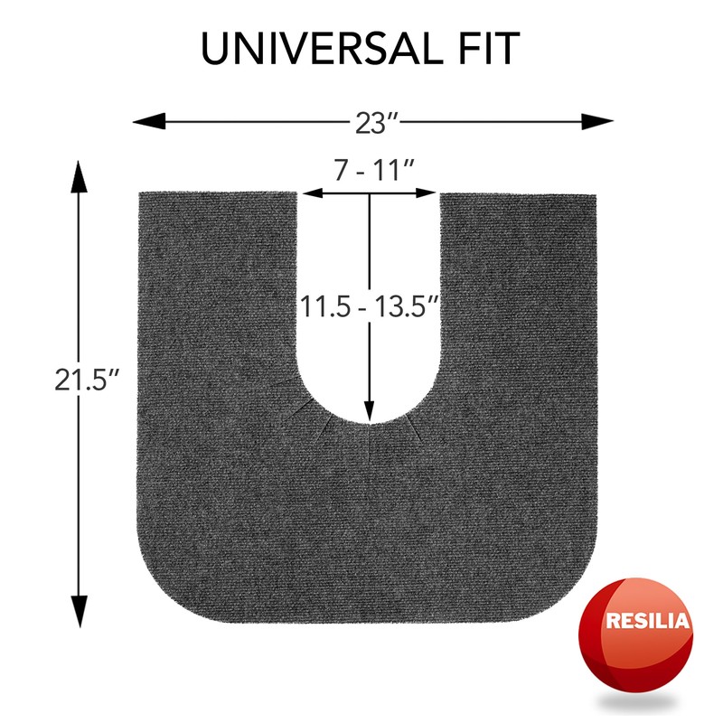 RESILIA Universal Rounded Commode Potty Training Mats - Super-Absorbent Toilet