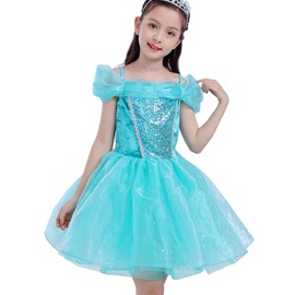 Lito Angels Kids Girls Arabian Princess Jasmine Fancy Dress Up Costumes Birthday Party Outfit Age 4-5 Years Green 200
