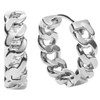Cuban Chain Link Hoop Earrings, Chunky Waterproof Design, Stainless Steel,