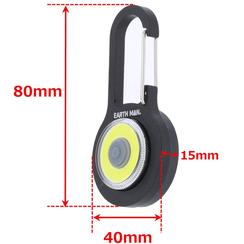 Takagi HLT-1CLBA EARTH MAN LED Carabiner Light, Black