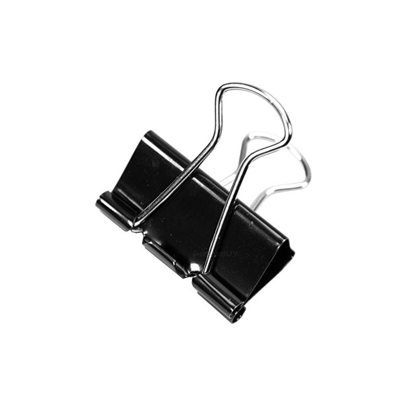 [100 Pack] 32mm Black Foldback Clips Office Paper Binding Bulldog