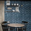 HeloHo 17.7" X 394" Blue Brick Wallpaper Peel and Stick