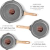 YIIFEEO Non Stick Frying Pan Set with Lids, Granite Skillet