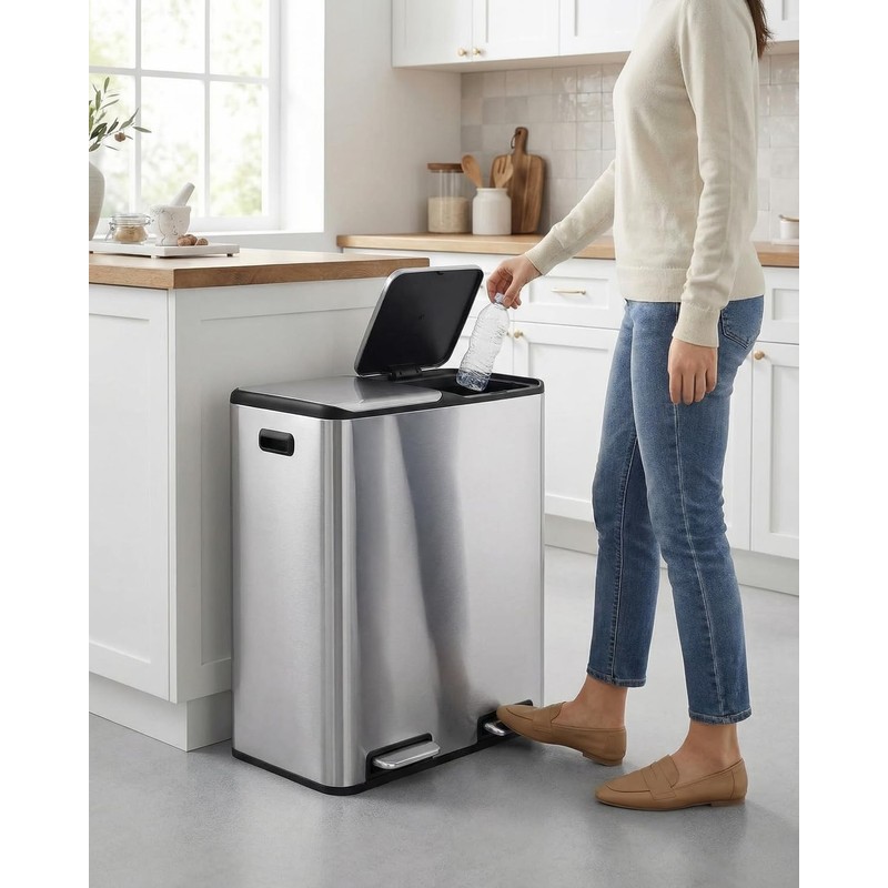 ComfyCorner 16 Gal (2 x 30 L) Dual Trash Can,