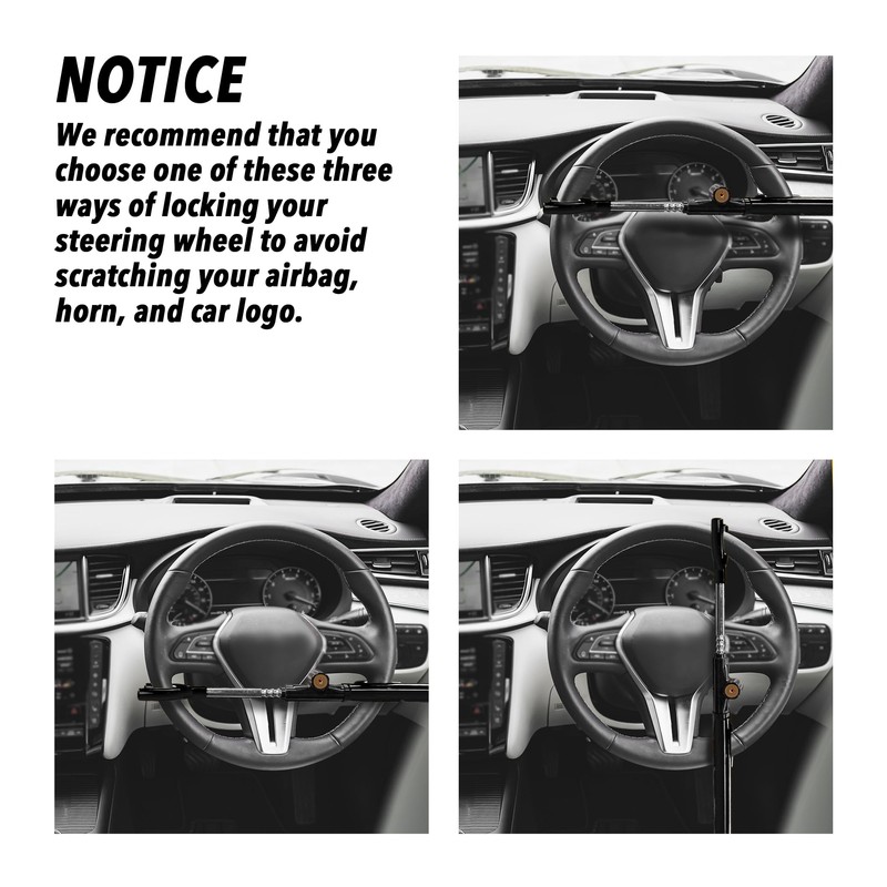 CARTMAN Vehicle Steering Wheel Lock Car Anti Theft Security Lock