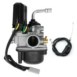 JUUDDENPARTS 17.5 MM Carburetor Carb with Cable, Replacement for Aprilia Rally, Sr50, Scarabeo, Replacement for Baotian Bt49qt-18c1, Replacement for Benelli 491, Replacement for Derbi Atlantis