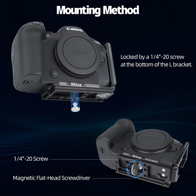 Nitze L Bracket for Canon R6 Mark II/ R6 /