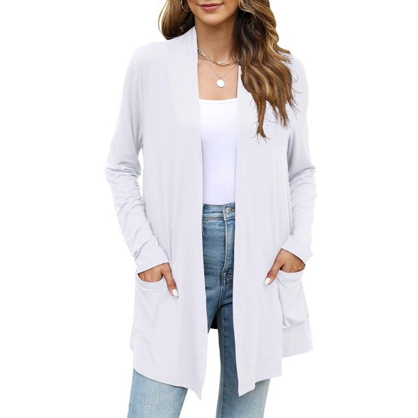 Yekaty White Cardigan for Womens Sweaters Long Cardigans for Women