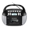 Boombox & CD Cassette Player Combo, Compatible,Battery Powered AM FM