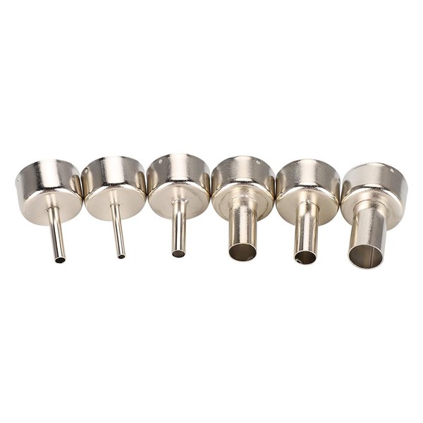 6pcs SMD Rework Station Accessory Hot Air Gun Nozzle, 858D