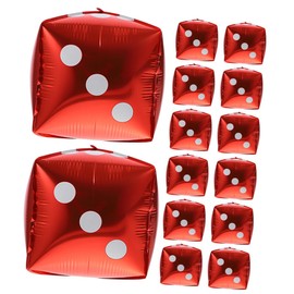 SAFIGLE Cube Dice Balloons Set Aluminum Foil Party Decorations 20pcs Holiday Balloons Decorations