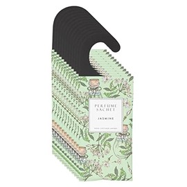 Rose Cottage 12Packs Jasmine Flower Closet Air Freshener Deodorizer Scented Sachets Bags for Drawer and Closet