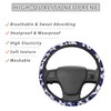 DBBXHZJY Blue Cow Print Steering Wheel Cover Women Non Slip
