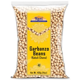 Rani Garbanzo Beans (Kabuli Chana) 14oz (400g) ~ All Natural | Vegan | Gluten Friendly | NON-GMO | Kosher | Indian Origin