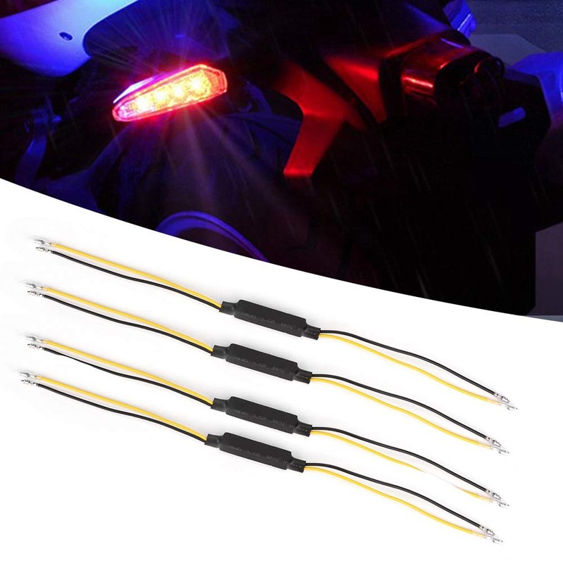 Majatou Motorcycle LED Decoder, 4PCS 12V 24V 20W Motorcycle LED