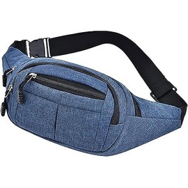 FATASH Waterproof Bumbag with 4 Zip Pockets Adjustable Strap Waist Fanny Pack | Phone, Wallet, Passport Holder | Lightweight Sling for Hiking, Running, Gym | Crossbody Bag for Men & Women