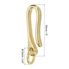 [PATIKIL] U Hook Key Chain 2" Length Solid Brass Wallet