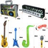 LATERN 22Pcs Inflatable Musical Instruments, Inflatable Rock Star Guitars Saxophones