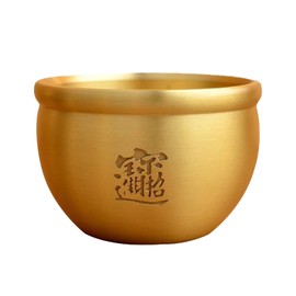Brass Treasure Decorative Feng Shui Wealth Money Bowl for Office Desk Decoration Gift